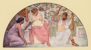 Herkules mit der Spindel, spinnend für Königin Omphale