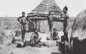 Negeridyll bei Abwong von Walter Mittelholzer