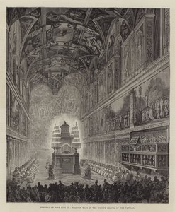 Begräbnis von Papst Pius IX., Requiem-Messe in der Sixtinischen Kapelle des Vatikans