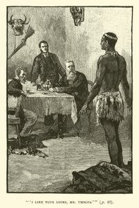 Illustration für König Salomons Schatzkammer von H. Rider Haggard von Walter Paget