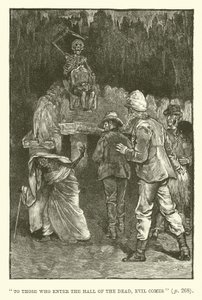 Illustration für König Salomons Schatzkammer von H. Rider Haggard von Walter Paget