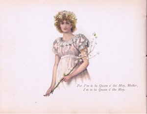 "Ich bin die Maikönigin, Mutter" (Illustration aus Tennyson Pictures) von Walter Paget