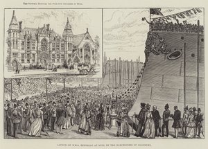 Stapellauf der HMS Endymion in Hull durch die Marquise von Salisbury von Walter Paget