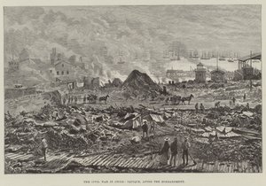 Der Bürgerkrieg in Chile, Iquique, nach der Bombardierung von Walter Paget
