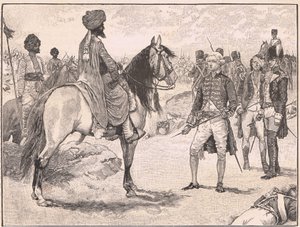 Die Kapitulation von Baillie vor Hyder Ali, 1780 von Walter Paget
