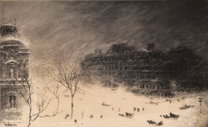 Ecke der 17. Straße und Pennsylvania Avenue, N.W. während des Blizzards von 1899