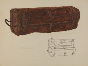 Lederposttasche, um 1938
