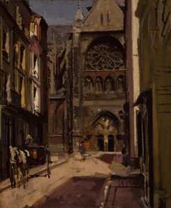 La Rue Pecquet, Dieppe, Frankreich (1900) von Walter Richard Sickert