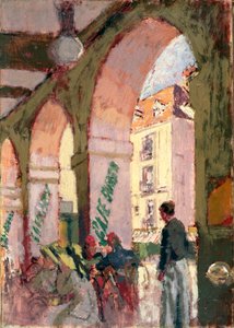 Das Café Suisse oder Café des Arcades, Dieppe von Walter Richard Sickert
