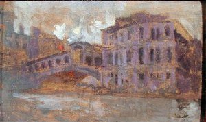 Die Rialto-Brücke und Palazzo Camerlenghi