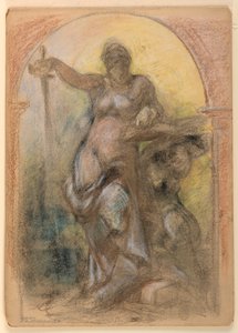 Entwurf für eine Wanddekoration von Walter Shirlaw
