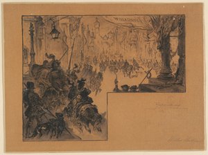 Illustration des triumphalen Rückkehrs der deutschen Armee nach dem Deutsch-Französischen Krieg von Walter Shirlaw