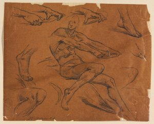 Studien eines sitzenden Aktes von Walter Shirlaw