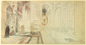 Studie für Aquarell, Dom von Siena von Walter Shirlaw