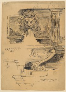 Studie eines Brunnens, Italien von Walter Shirlaw