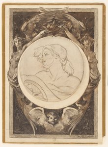 Frau mit Lyra von Walter Shirlaw