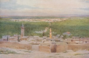 Damaskus von Salahiyeh: Sonnenuntergang über der Stadt von Walter Spencer Stanhope Tyrwhitt