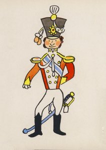 Einer von Walter Triers Verrückten (Farblithografie) von Walter Trier