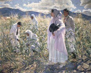 Indianischer Mais, Taos von Walter Ufer