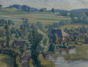 Atterseelandschaft bei Unterbuchberg von Walther Gamerith
