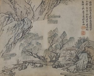 Blatt aus dem Handbuch der Malerei des Senfkorn-Gartens Jieziyuan huazhuan von Wang Gai