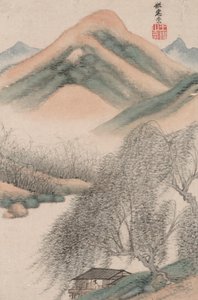 Landschaften im Stil alter Meister; Landschaft nach Hui Chong (965)