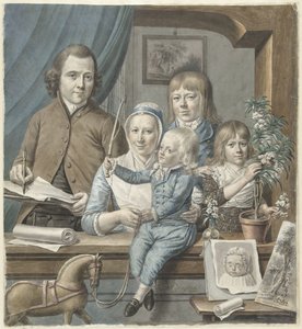 Der Künstler selbst und seine Familie von Warner Horstink