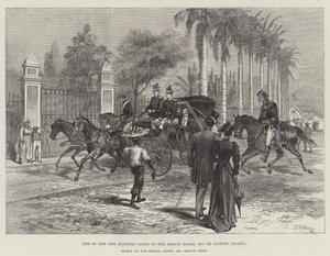 Einer der neuen Minister auf dem Weg zum Senatshaus, Rio de Janeiro, Brasilien von Warry