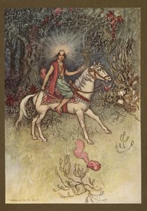 Tafel 24: "Ein helles Licht, wie das des Mondes, war auf seiner Stirn zu sehen" aus 