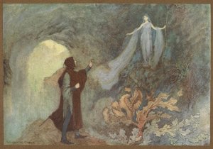 Die Fee erscheint dem Prinzen in der Grotte, aus Cenerentola