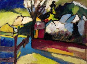 Herbstlandschaft mit Baum, 1910 von Wassily Kandinsky