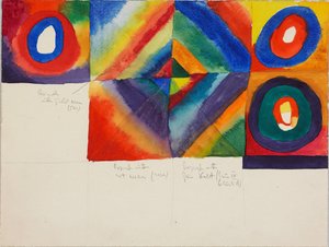 Farbstudien mit Informationen zur Maltechnik, 1913 von Wassily Kandinsky