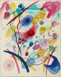Komposition in Rot, Blau, Grün und Gelb, 1913 von Wassily Kandinsky