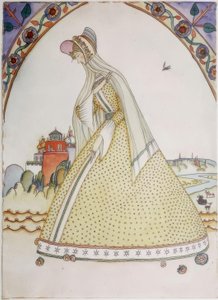 Dame mit Reifrock von Wassily Kandinsky
