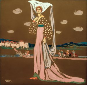 Die Nacht (Spazierende Dame) von Wassily Kandinsky