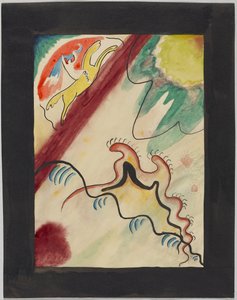 Entwurf für den Umschlag des Almanachs "Der Blaue Reiter" von Wassily Kandinsky
