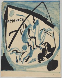 Entwurf für den Umschlag des Almanachs "Der Blaue Reiter" von Wassily Kandinsky