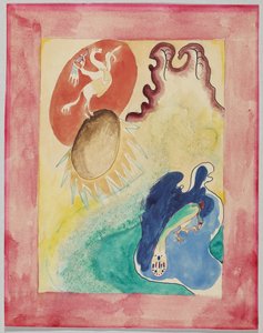 Entwurf für den Umschlag des Almanachs "Der Blaue Reiter" von Wassily Kandinsky