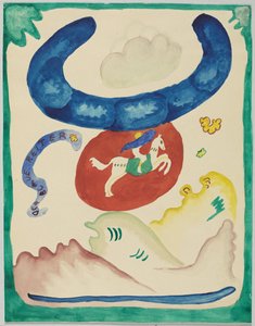 Entwurf für den Umschlag des Almanachs "Der Blaue Reiter" von Wassily Kandinsky
