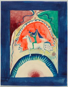 Entwurf für den Umschlag des Almanachs „Der Blaue Reiter“ von Wassily Kandinsky