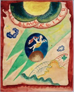 Entwurf für den Umschlag des Almanachs Der Blaue Reiter von Wassily Kandinsky