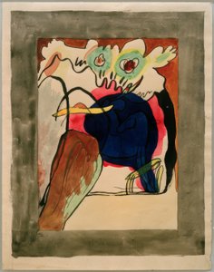 Entwurf für den Umschlag des Almanachs Der Blaue Reiter von Wassily Kandinsky