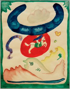Entwurf für den Umschlag des Almanachs Der Blaue Reiter von Wassily Kandinsky