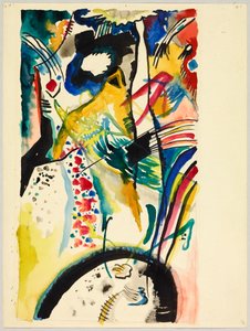 Entwurf zu einem Wandbild für Edwin R. Campbell Nr. 3, auch genannt „Aquarellentwurf zu dem Paneel Sommer für Edwin R. Campbell“ von Wassily Kandinsky