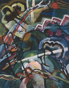 Skizze I für Gemälde mit weißem Rand - Gemälde von Vassily Kandinsky von Wassily Kandinsky