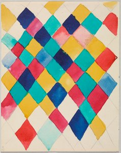 Farbstudie mit Rauten von Wassily Kandinsky
