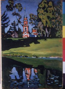 Die rote Kirche. Gemälde von Wassily Kandinsky von Wassily Kandinsky