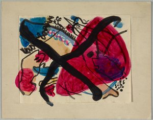 Mit schwarzen Diagonalen von Wassily Kandinsky