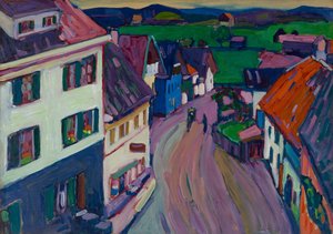 Murnau - Blick aus dem Fenster des Griesbräu von Wassily Kandinsky