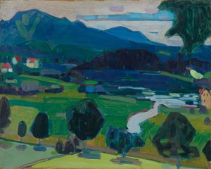 Murnau - Blick über den Staffelsee von Wassily Kandinsky